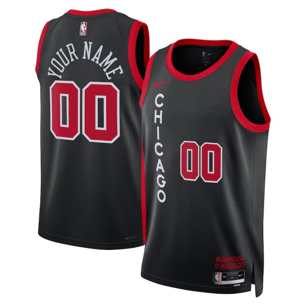 Chicago Bulls Trikot Benutzerdefinierte Nike 2023-24 City Edition Schwarz Swingman - Herren Chicago Bulls Trikot Benutzerdefinierte Nike 2023-24 City Edition Schwarz Swingman - Herren
